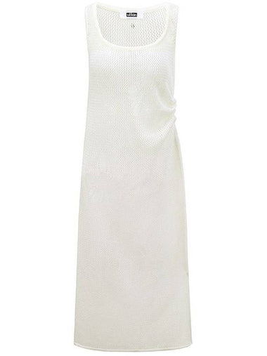 Runway Mugung Crochet Knit Layered Long Dress Ivory - ULKIN - BALAAN 1