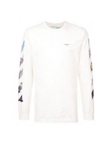 Diag Colored Arrow Long Sleeve T-Shirt White - OFF WHITE - BALAAN 1