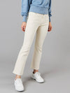 Cotton Span Waist Band 94 Semi Boot Cut White Pants DO6222PT67 - DOYOUKNOWMC GOLF WEAR - BALAAN 1