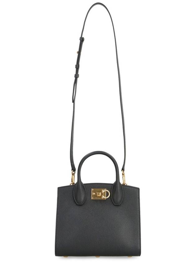 Gancini Studio Box Tote Bag Black Bonbon - SALVATORE FERRAGAMO - BALAAN 6