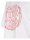 Logo Print Cotton Short Sleeve T-Shirt White - MARNI - BALAAN 4