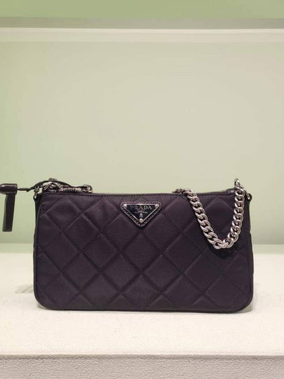 Tessuto Quilted Chain Shoulder Bag Black - PRADA - BALAAN 2