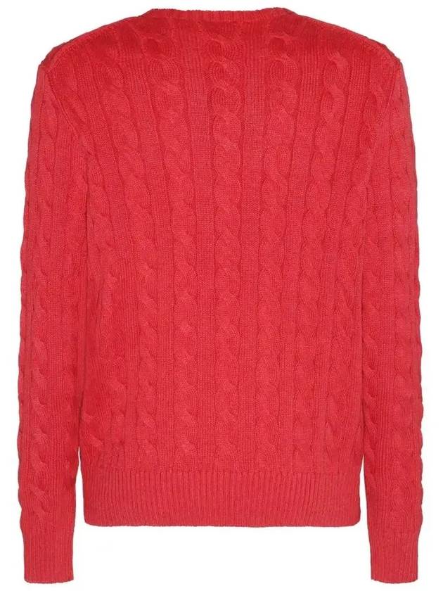 Embroidery Logo Cable Knit Top Red - POLO RALPH LAUREN - BALAAN 4