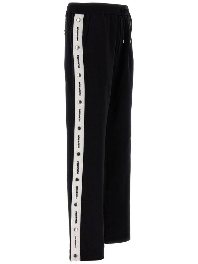 Straight Pants S74KB0866S25551900 White Black - DSQUARED2 - BALAAN 4