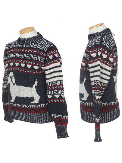 Fair Isle Jacquard Crew Neck Knit Top - THOM BROWNE - BALAAN 2