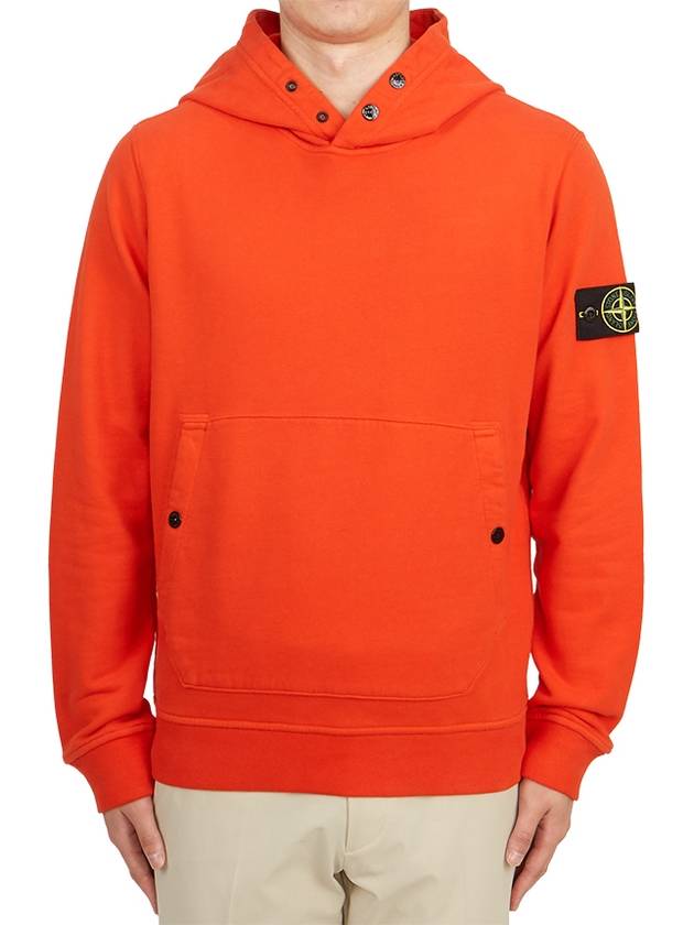 Garment Dyed Hoodie Lobster Red - STONE ISLAND - BALAAN 2