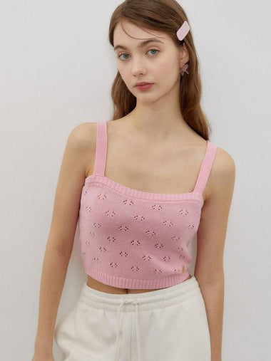 Punching knit top_Pink - ITER - BALAAN 1