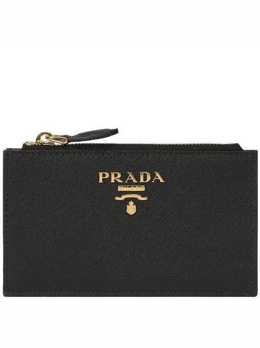 Saffiano Card Wallet Black - PRADA - BALAAN 2