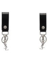 Monogram Leather Key Holder Black Silver - SAINT LAURENT - BALAAN 6