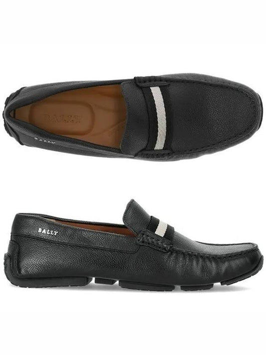 Men PEARCE Leather Driving Shoes Black - BALLY - BALAAN 2