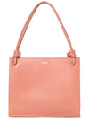 Knot Detail Leather Tote Bag Pink - JIL SANDER - BALAAN 2