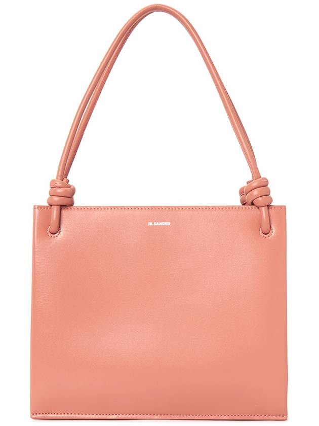 Knot Detail Leather Tote Bag Pink - JIL SANDER - BALAAN 2