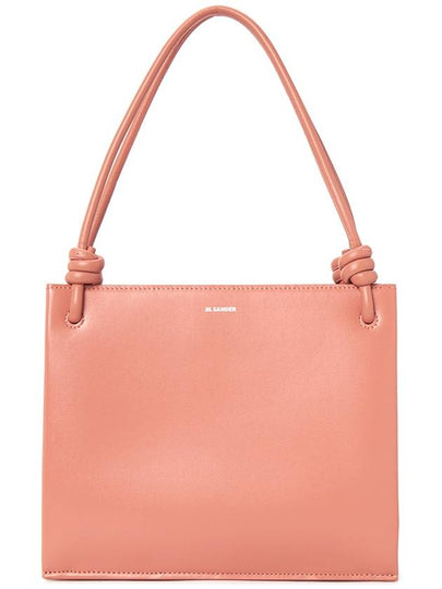 Knot Detail Leather Tote Bag Pink - JIL SANDER - BALAAN 2