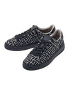 B Court Jacquard Monogram Low Top Sneakers Black - BALMAIN - BALAAN 1