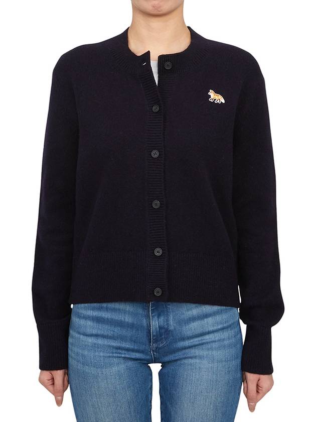 Baby Fox Patch Wool Cardigan Navy - MAISON KITSUNE - BALAAN 3