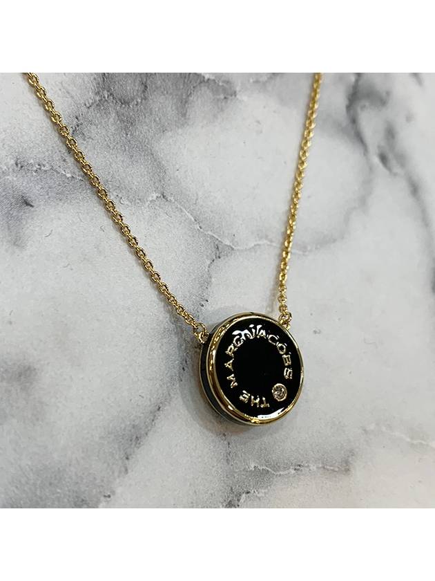 Reversible Medallion Pendant Necklace Black - MARC JACOBS - BALAAN 6