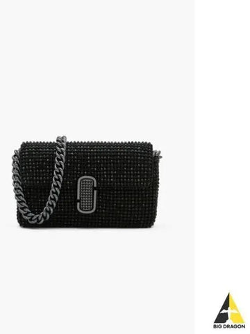 Rhinestone J Marc Mini Shoulder Bag Black MBBAS24016BKX - MARC JACOBS - BALAAN 1