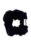 Logo Velor Scrunchie Hair Accessory Navy - GANNI - BALAAN 1