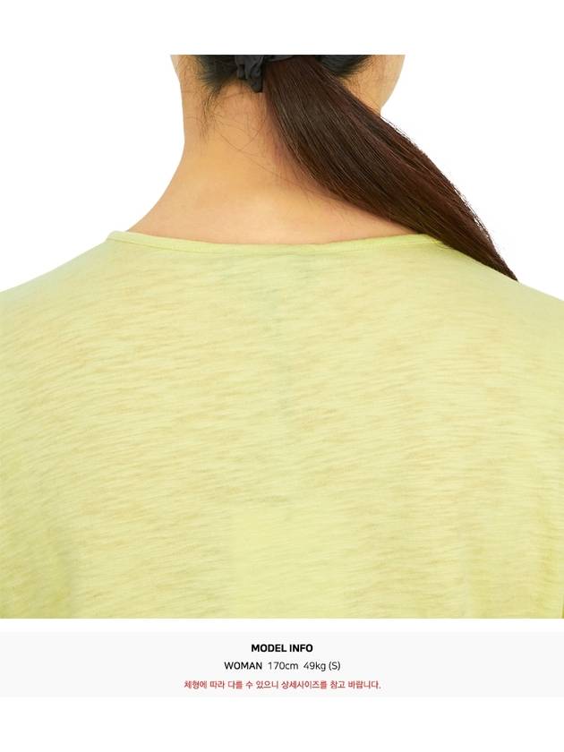 Women's Perfect Slub Cotton Short Sleeve T-Shirt Lime - THEORY - BALAAN.