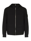 Soft Shell Brushed Lining Zip Up Hoodie Black - STONE ISLAND - BALAAN 2