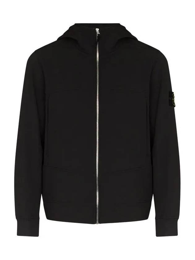 Soft Shell Brushed Lining Zip Up Hoodie Black - STONE ISLAND - BALAAN 2