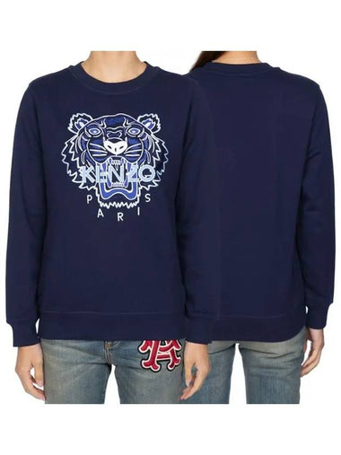 Tiger Logo Sweatshirt Navy K25702 - KENZO - BALAAN 1