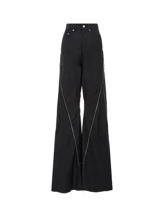 WOMEN Zipper Around Long Pants Black 271017 - RICK OWENS - BALAAN 1
