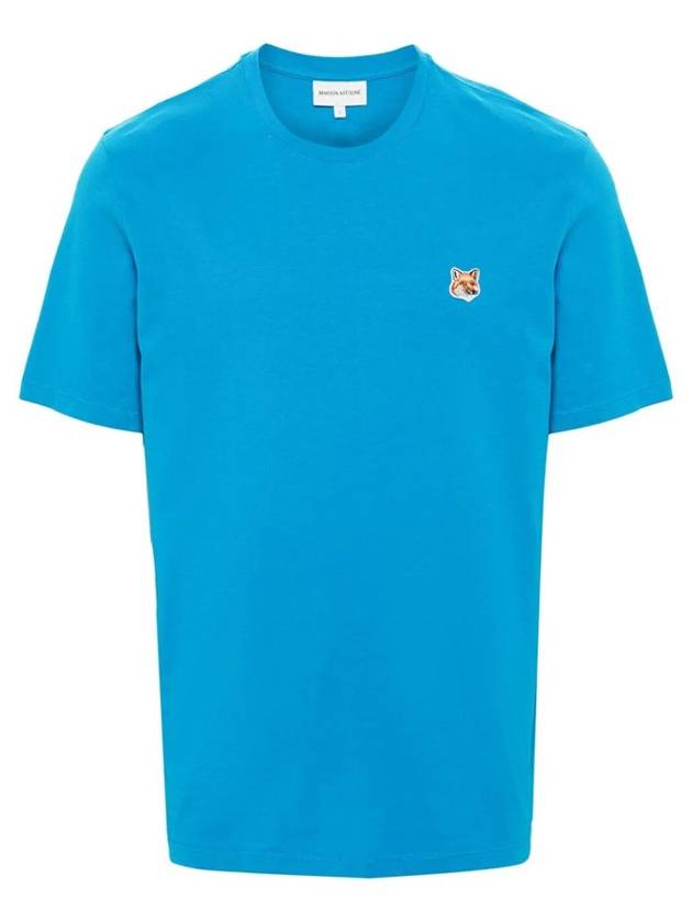 Fox Head Patch Classic Short Sleeve T-Shirt Enamel Blue - MAISON KITSUNE - BALAAN 2