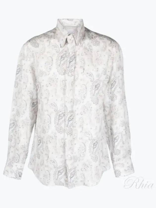 24 ss Linen Shirt WITH Paisley Motif MM6541716C003 B0650987557 - BRUNELLO CUCINELLI - BALAAN 2