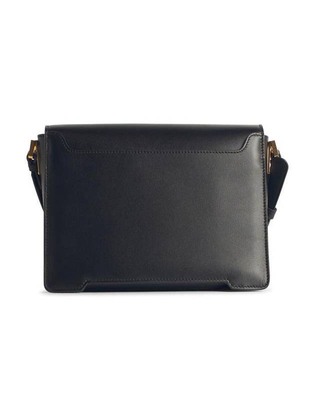 Trunkaroo Medium Leather Shoulder Bag Black - MARNI - BALAAN 4