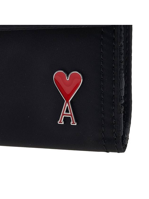 Logo Strap Half Wallet Black - AMI - BALAAN 7