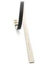 Reversible Gancini Leather Belt Black Bone - SALVATORE FERRAGAMO - BALAAN 4