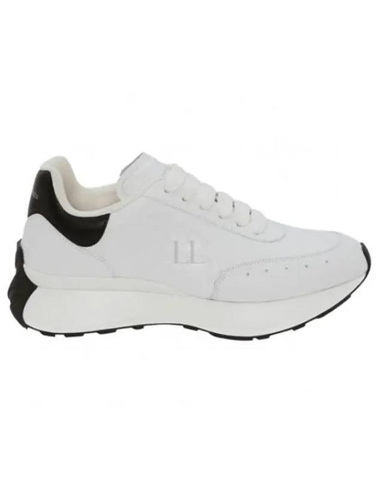 Sprint Runner Black Tab Low Top Sneakers White - ALEXANDER MCQUEEN - BALAAN 2