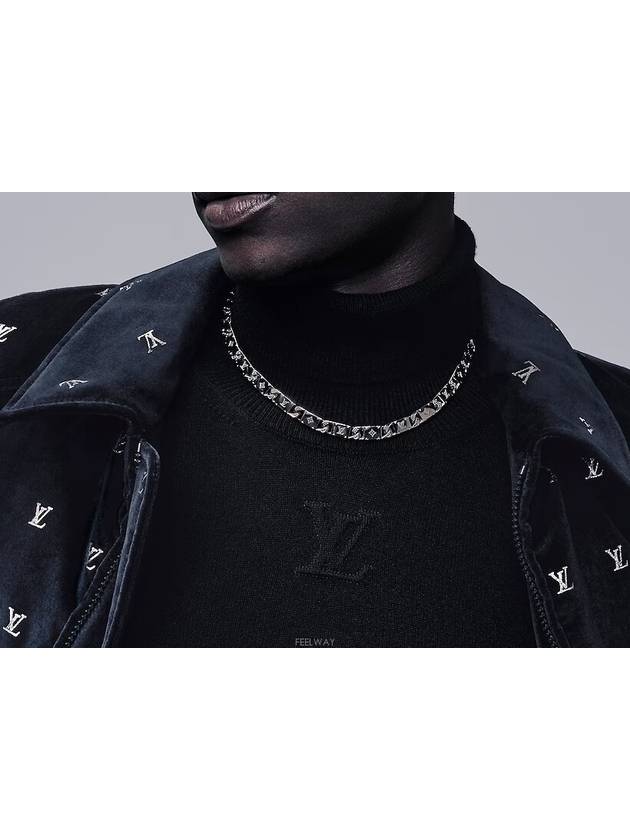 Monogram Tied Up Necklace Silver - LOUIS VUITTON - BALAAN 3