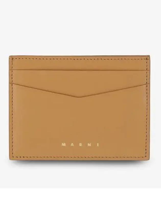 Debossed Logo Card Wallet Sand - MARNI - BALAAN 2