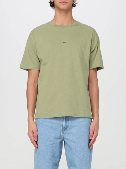 Men's Kyle Logo Print Cotton Jersey Short Sleeve T-Shirt Green - A.P.C. - BALAAN 2