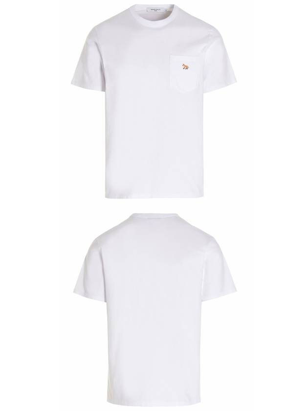 Baby Fox Patch Pocket Short Sleeve T-Shirt White - MAISON KITSUNE - BALAAN 5