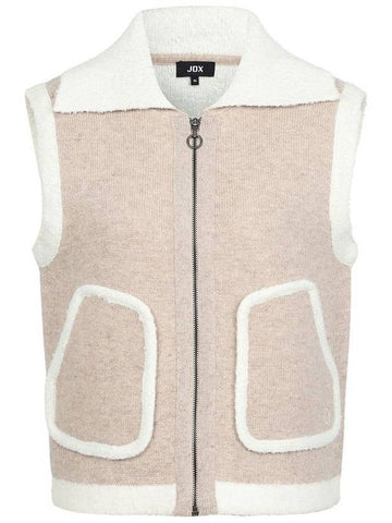 Women s Bookle Big Collar Full Open Vest X2SVV8374 Winter Golf Wear - JDX - BALAAN 1