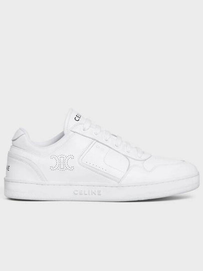 logo on leather low top sneakers white - CELINE - BALAAN 2