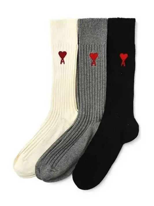 Heart Logo 3 Pack Socks - AMI - BALAAN 2