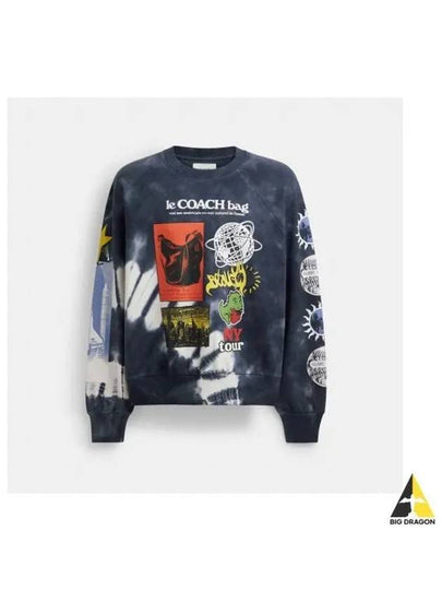 Tie dye graphic crewneck sweatshirt CT027 BAW - COACH - BALAAN 2