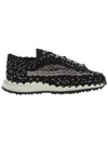 Crochet Low Top Sneakers Black - VALENTINO - BALAAN 3