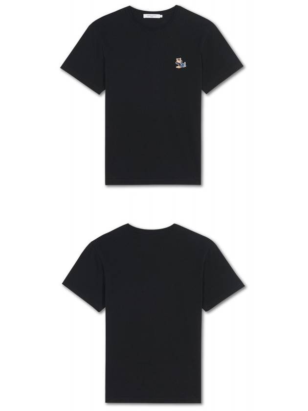 Fox Logo Patch Short Sleeve T-Shirt Black - MAISON KITSUNE - BALAAN 5