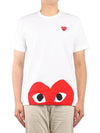 Half Heart Print Short Sleeve T-Shirt White - COMME DES GARCONS PLAY - BALAAN 2