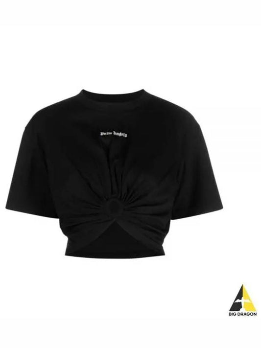 Long Sleeve T-Shirt PWAA064F23JER0011001 BLACKWHITE BLACK - PALM ANGELS - BALAAN 2