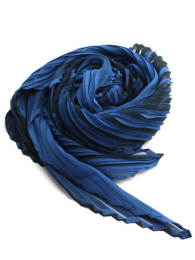 Pleated Please Royal Blue Scarf - ISSEY MIYAKE - BALAAN 3