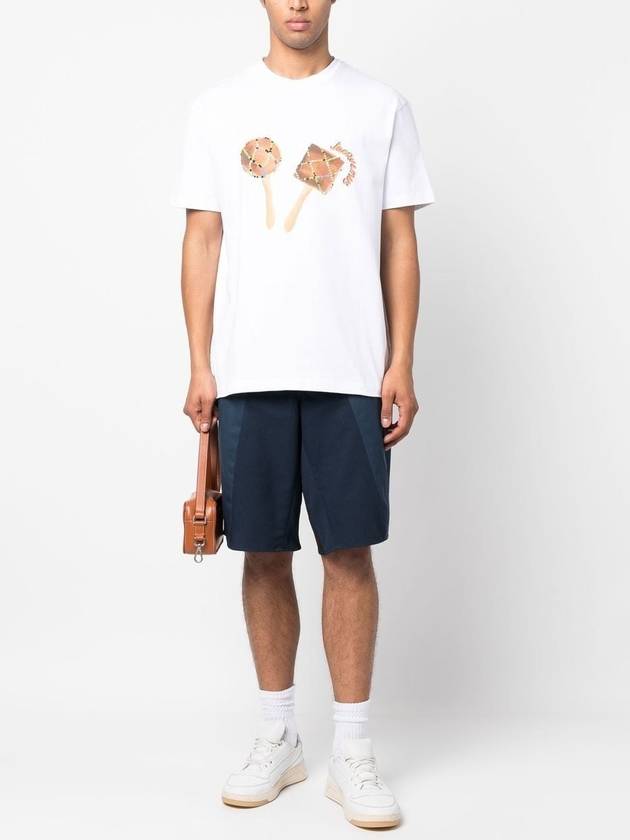 Maraca Logo Print Cotton Short Sleeve T-Shirt White - JACQUEMUS - BALAAN 6