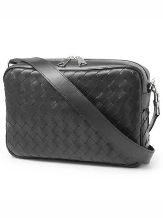 Intrecciato Camera Medium Cross Bag Black - BOTTEGA VENETA - BALAAN 2