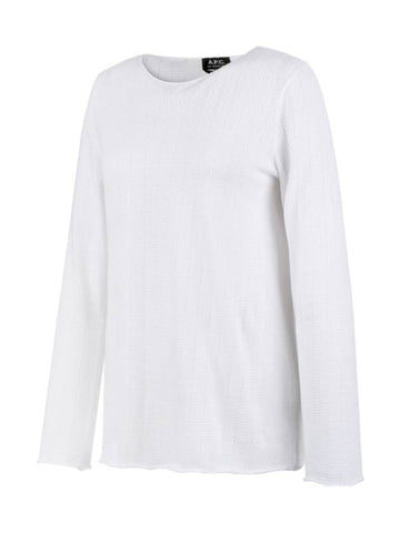 Cotton Long Sleeve T-Shirt White - A.P.C. - BALAAN 1