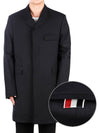 Men's Plain Weave 4 Bar Chesterfield Over Single Coat Dark Blue - THOM BROWNE - BALAAN 2